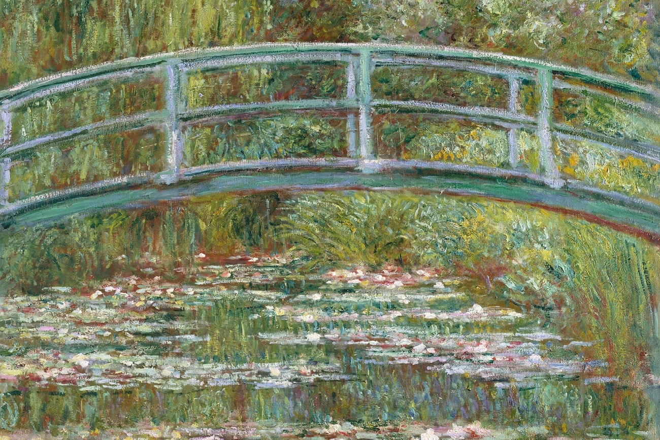 Bridge Over a Pond of Water Lilies